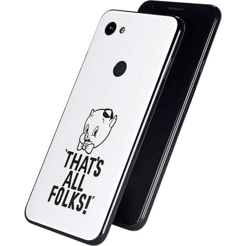 Looney Tunes Porky Thats All Folks Grid Google Pixel 3a XL Skin